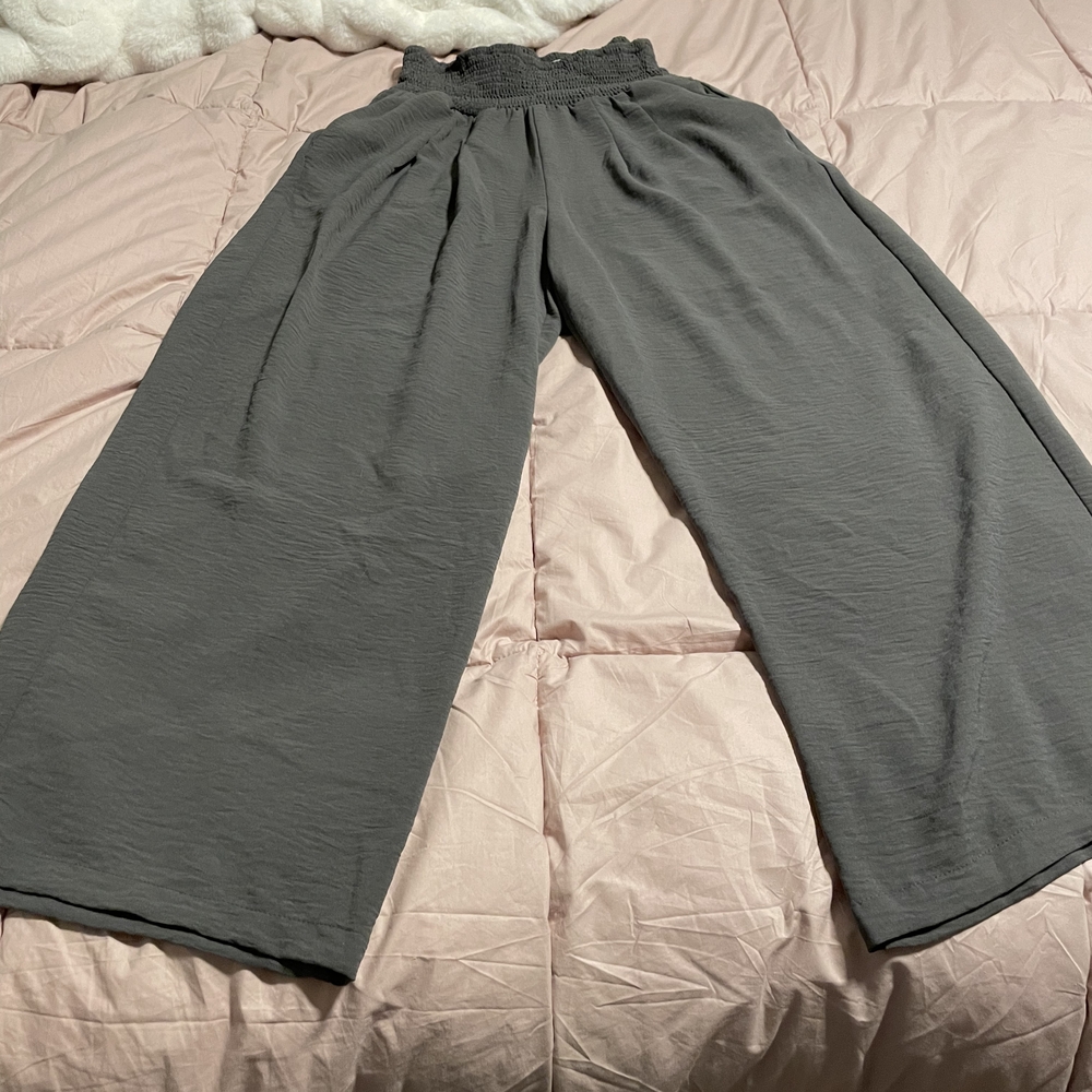 Women's Wide Leg Gray Pants